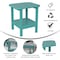 Flash Furniture Blue 2 Tier Adirondack Style Patio Side Table LE-HMP-1035-1517H-BL-GG - alternate 9